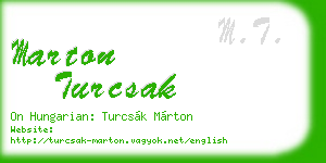 marton turcsak business card